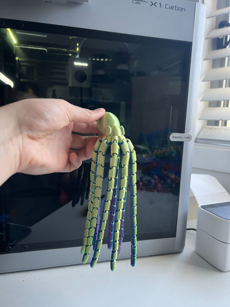 Long Tentacle Octopus, 3D printed