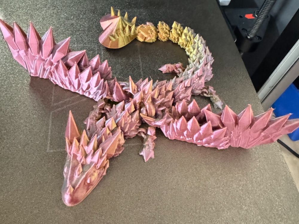 Baby Crystal Dragon, 3D printed