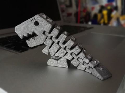 Flexi Rex, 3D printed