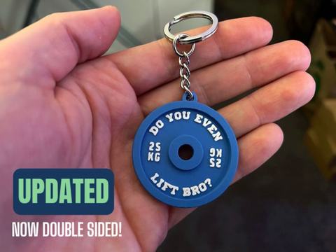 Weight Plate Keychain, 3D printed