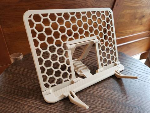 Foldable Book & Tablet Stand, 3D printed