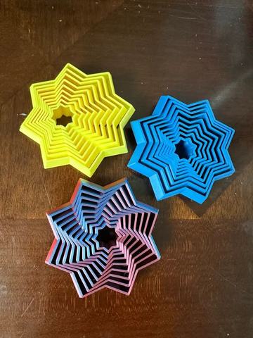 Fidget Star, 3D printed