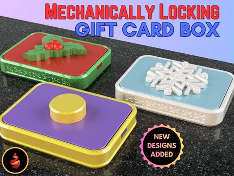 Locking Gift Card Box, 3D printed